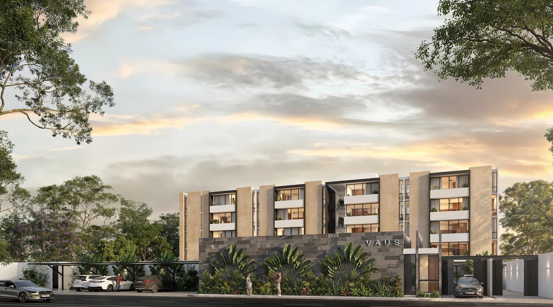 Fachada del desarrollo Vaus en Mérida (render)