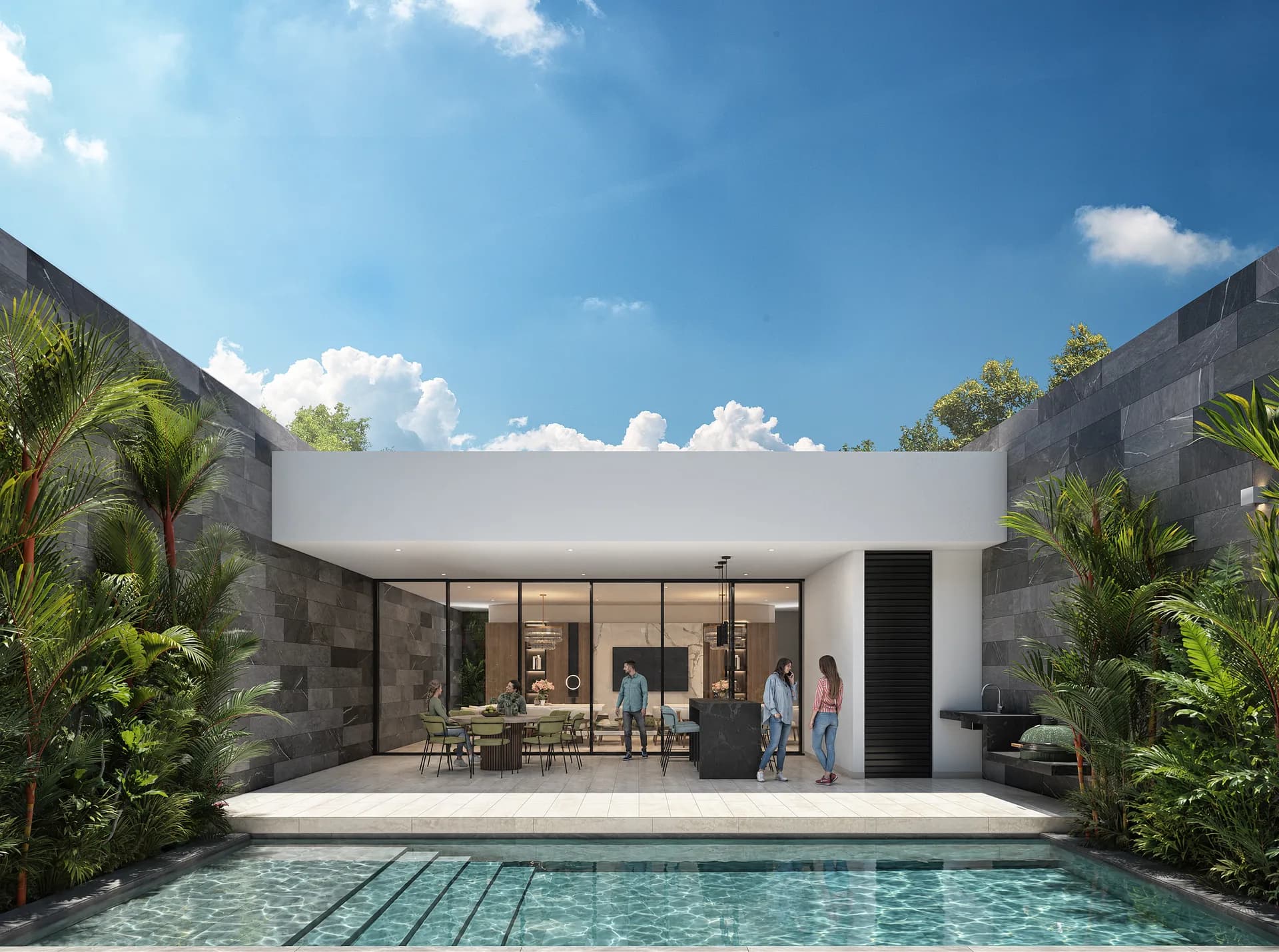 Amenidades del desarrollo Vaus en Mérida (render)