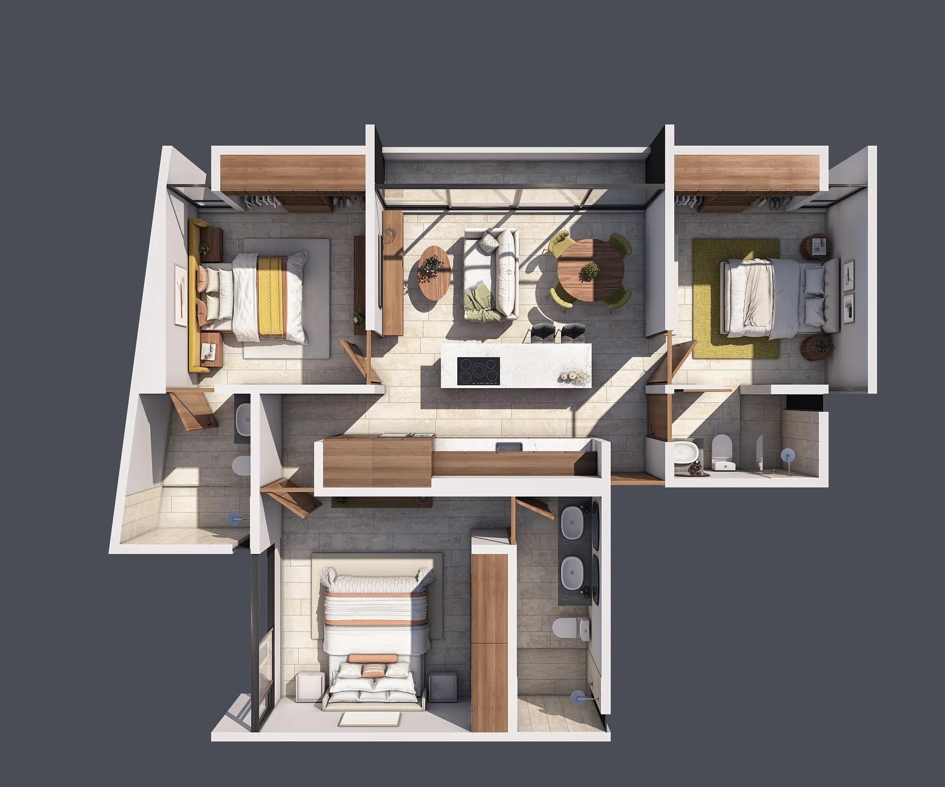Plano arquitectónico del modelo B1 — Vaus en Mérida