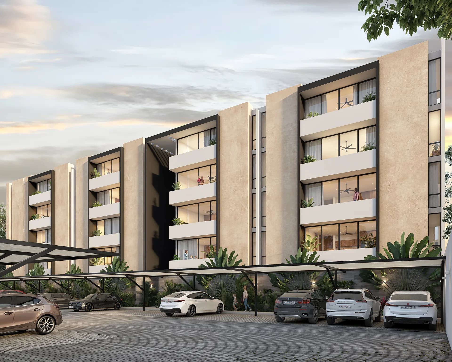 Fachada del desarrollo Vaus en Mérida (render)