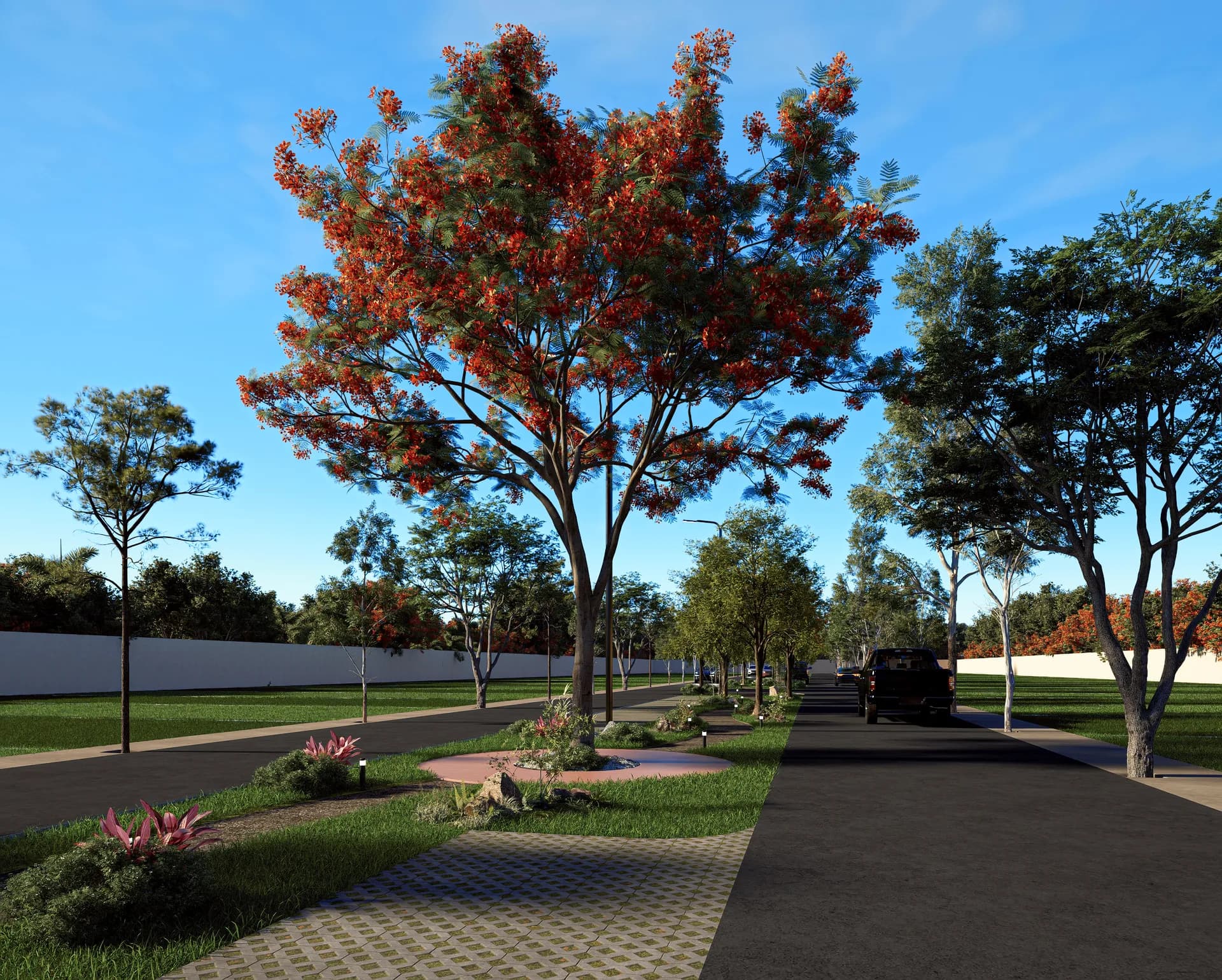 Fachada del desarrollo Vía Mareka en Mérida (render)